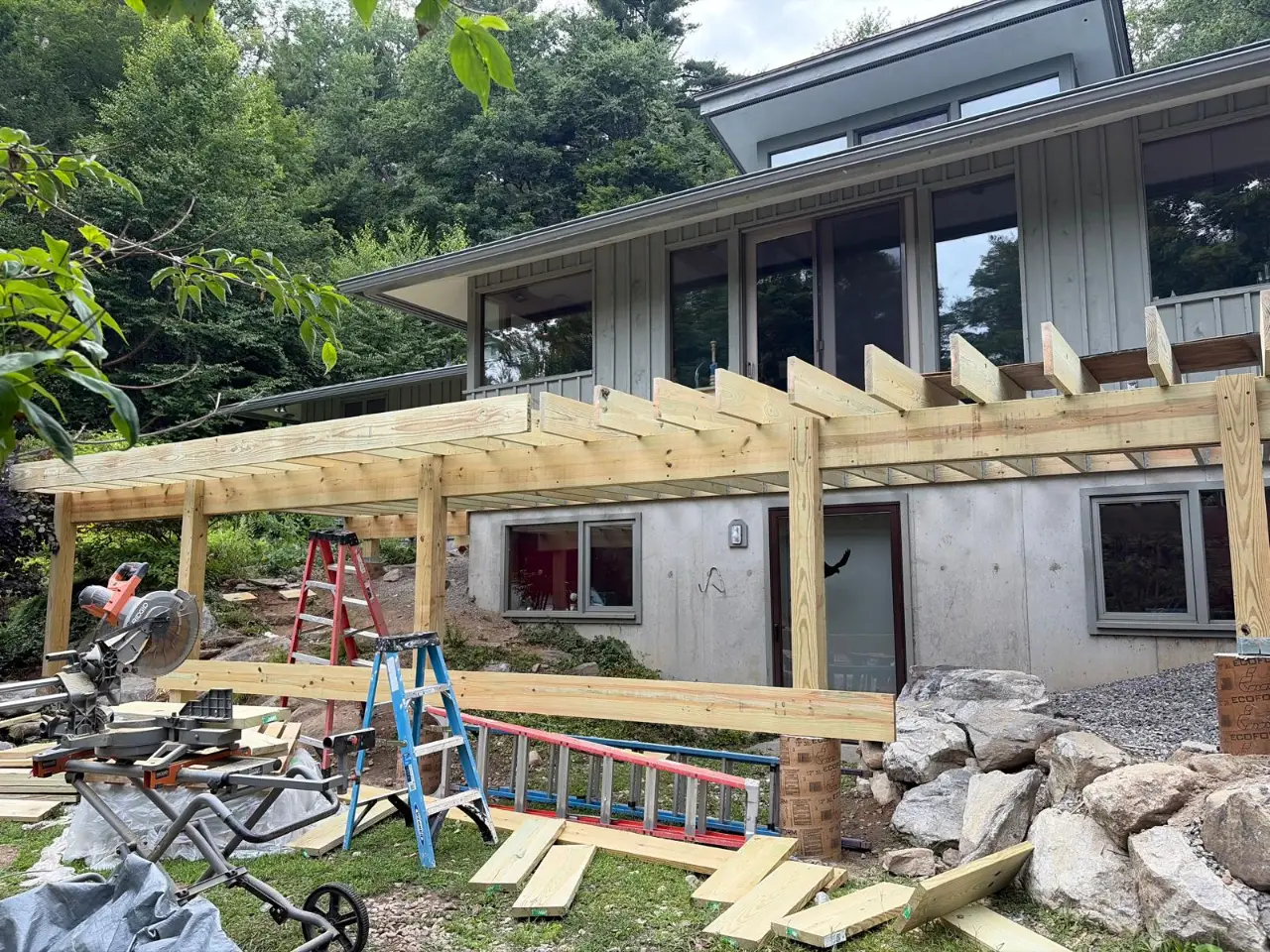 MasterBuilt Solutions roofing and remodeling team on a job site in Connecticut