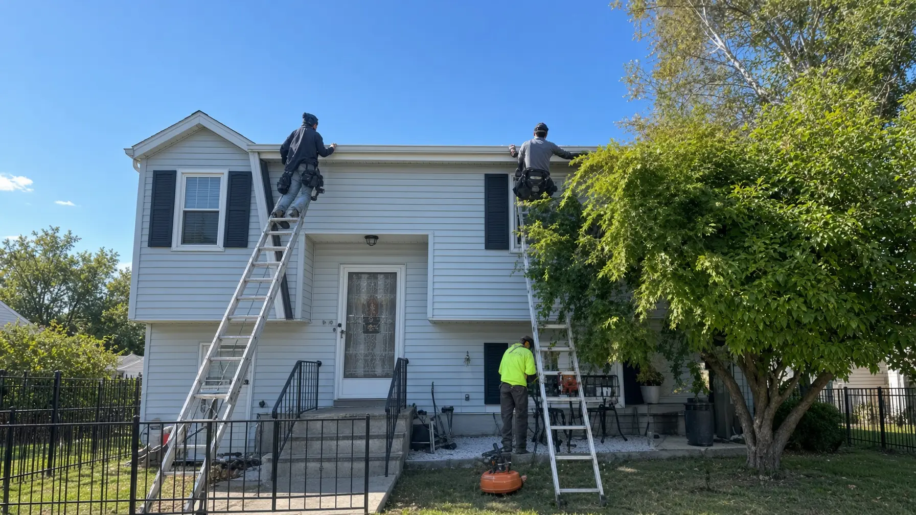New gutter system installed on a Connecticut home